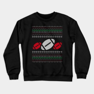 Football Ugly Christmas Sweater Gift For Rugby Sports Lover Crewneck Sweatshirt